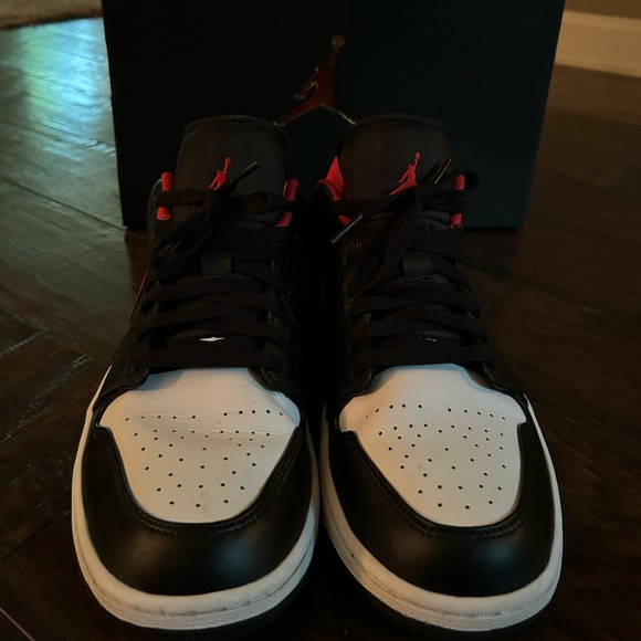Nike Air Jordan 1 Low OG 2023 Black White Red Size 12 - Picture 6 of 15